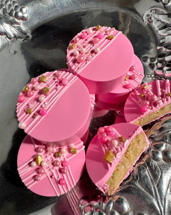 12-Pink Chocolate Cake Pucks For Birthday Party Favors/Gift/Wedding Favor - Image 7