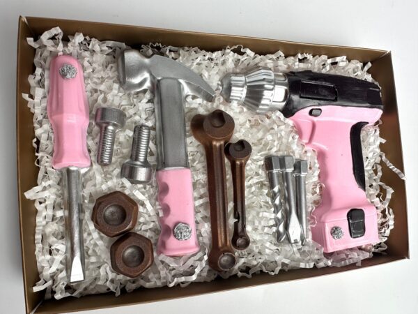 12 Piece Chocolate Tool Gift Set with Pink Accents For Birthday Gift/Mom Gift/Just Because - Image 3