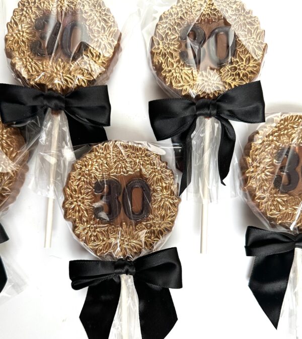 12-30th Birthday/Anniversary Chocolate Lollipop Favors - Image 6