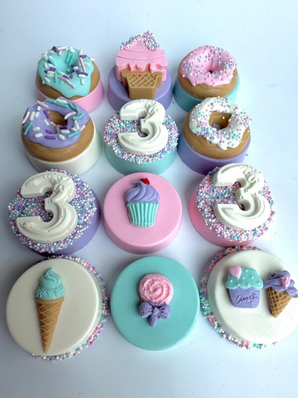 12-Donut/Candy Theme Chocolate Covered Oreo Favors For Birthday Party/Baby Shower - Image 2