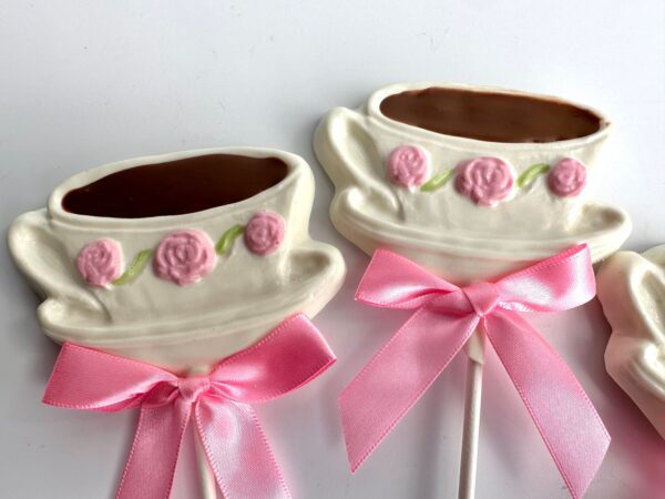 12-Teacup Chocolate Lollipops For Tea Party/Birthday Party - Image 5