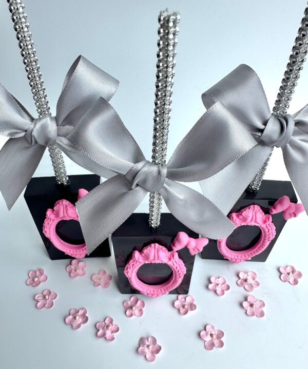 12-Barbi Themed Chocolate Covered Rice Krispie Treats For Birthday Party/Party Favors/Barbi Party - Image 8
