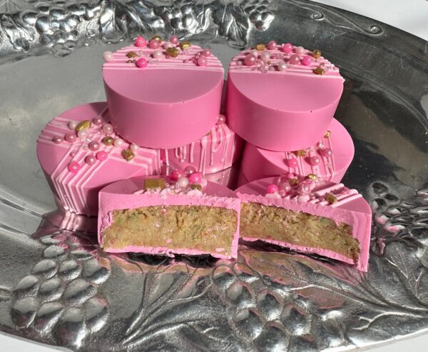 12-Pink Chocolate Cake Pucks For Birthday Party Favors/Gift/Wedding Favor - Image 8