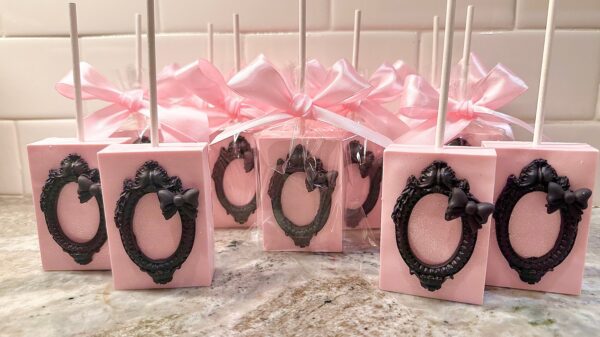 12-Pink Chocolate Covered Rice Krispie Treats For Wedding/Birthday/Baby Shower/Barbi Party/Barbi Treats - Image 3
