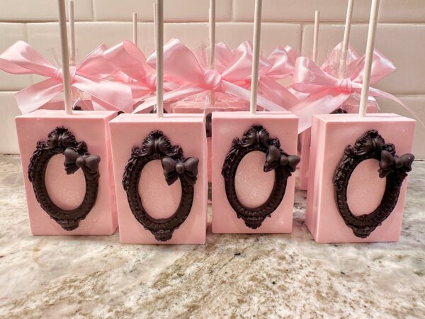 12-Pink Chocolate Covered Rice Krispie Treats For Wedding/Birthday/Baby Shower/Barbi Party/Barbi Treats - Image 6
