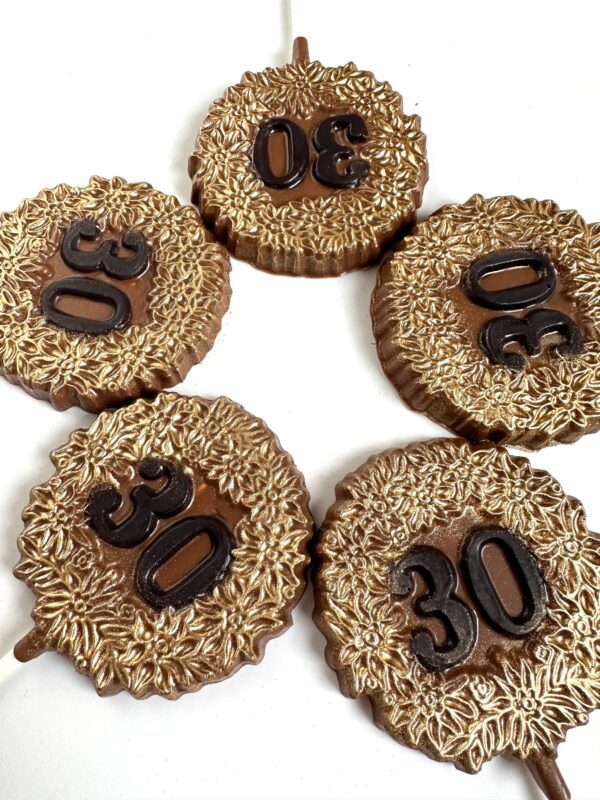 12-30th Birthday/Anniversary Chocolate Lollipop Favors - Image 4