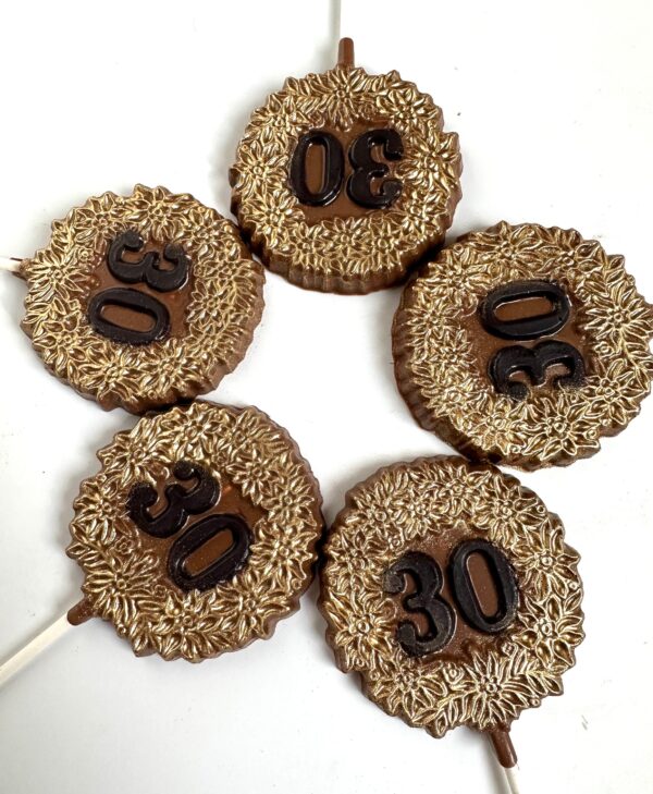 12-30th Birthday/Anniversary Chocolate Lollipop Favors - Image 5