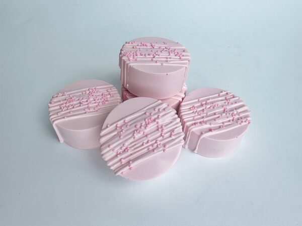 12-Pink Colored Chocolate Covered Oreos For Wedding/Wedding Shower/Bridal Shower - Image 5