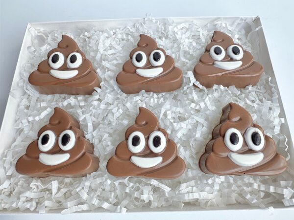 6-Mini Poop Emoji Chocolate Covered Oreo Gift Box For Birthday Party/Gag Gift/Bachelor Party - Image 3
