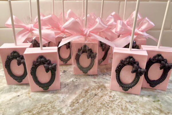 12-Pink Chocolate Covered Rice Krispie Treats For Wedding/Birthday/Baby Shower/Barbi Party/Barbi Treats - Image 4