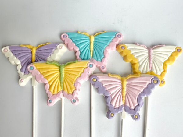 12-Chocolate Butterfly Lollipops For Birthday Party/Shower Favors/Gift - Image 2