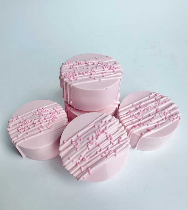12-Pink Colored Chocolate Covered Oreos For Wedding/Wedding Shower/Bridal Shower - Image 3