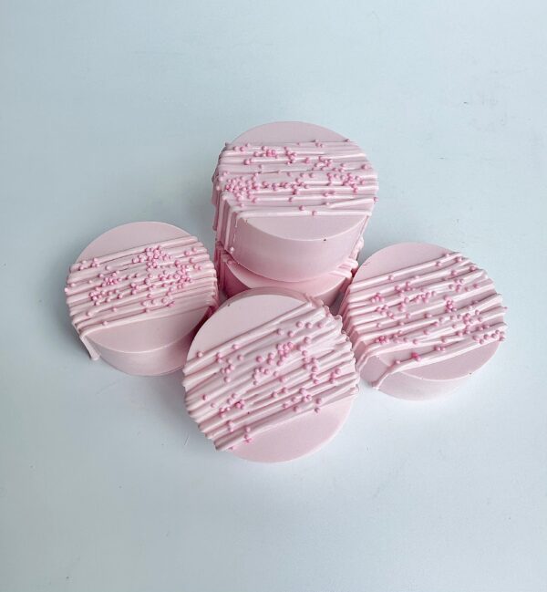 12-Pink Colored Chocolate Covered Oreos For Wedding/Wedding Shower/Bridal Shower - Image 4