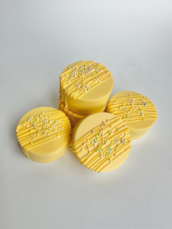 12-Yellow Colored Chocolate Covered Oreos For Wedding/Wedding Shower/Bridal Shower - Image 2