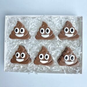 6-Mini Poop Emoji Chocolate Covered Oreo Gift Box For Birthday Party/Gag Gift/Bachelor Party