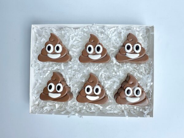 6-Mini Poop Emoji Chocolate Covered Oreo Gift Box For Birthday Party/Gag Gift/Bachelor Party