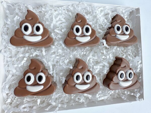 6-Mini Poop Emoji Chocolate Covered Oreo Gift Box For Birthday Party/Gag Gift/Bachelor Party - Image 2