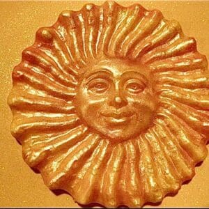 12-Metallic Sunshine-Chocolate Sun with Face Novelty