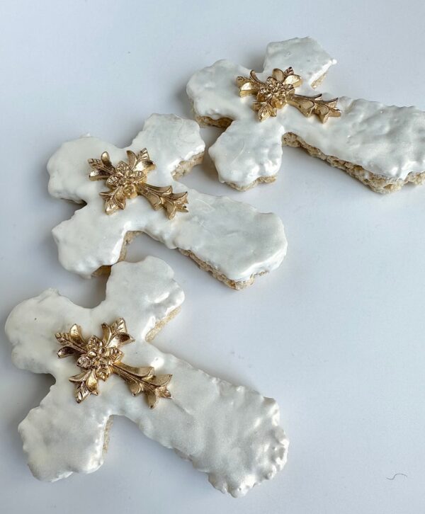 12-Cross Chocolate Covered Rice Krispie Treats For Holy Communion/Confirmation/Party Favors/Religious Gifts - Image 4