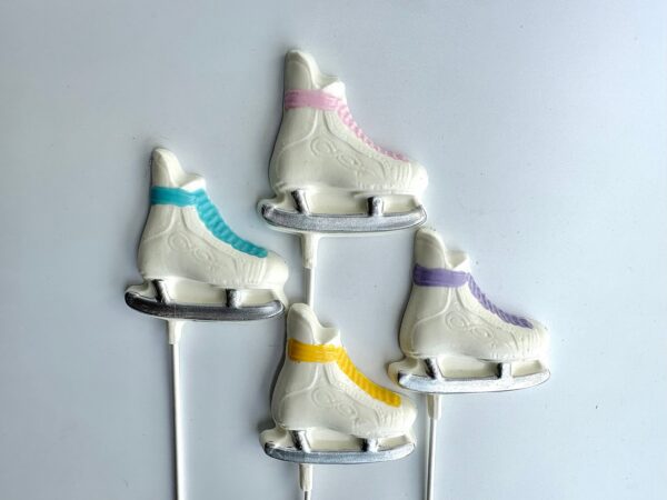 24-White Chocolate Ice Skate Lollipops For Birthday Party/Ice Skating Party/Skating - Image 10