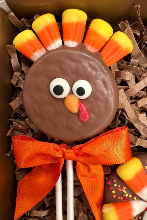 Turkey Chocolate Covered Oreo Pops Gift Set For Thanksgiving/School Party Favors/Thanksgiving Dessert/Party Favors/Gift - Image 4