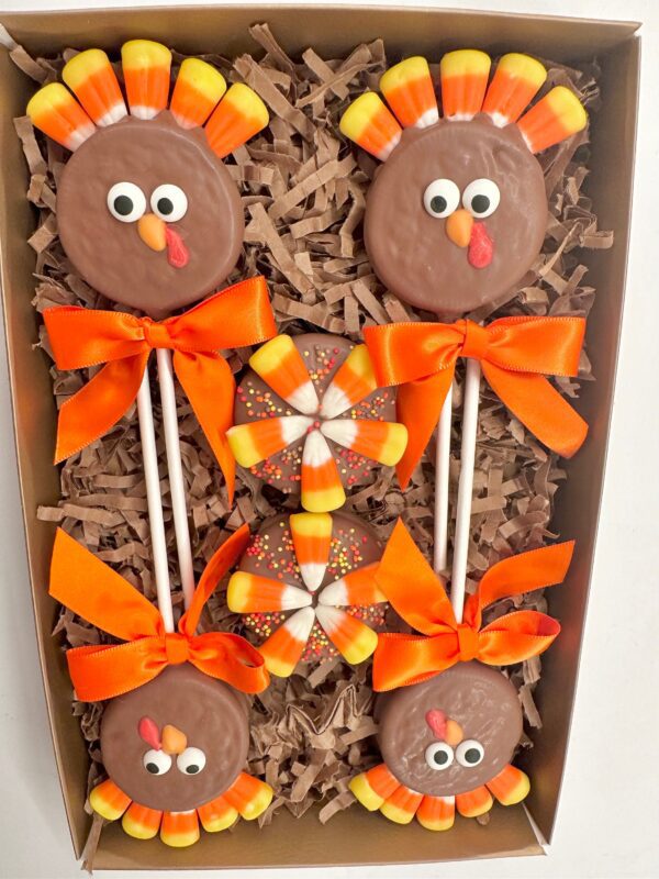 Turkey Chocolate Covered Oreo Pops Gift Set For Thanksgiving/School Party Favors/Thanksgiving Dessert/Party Favors/Gift - Image 5
