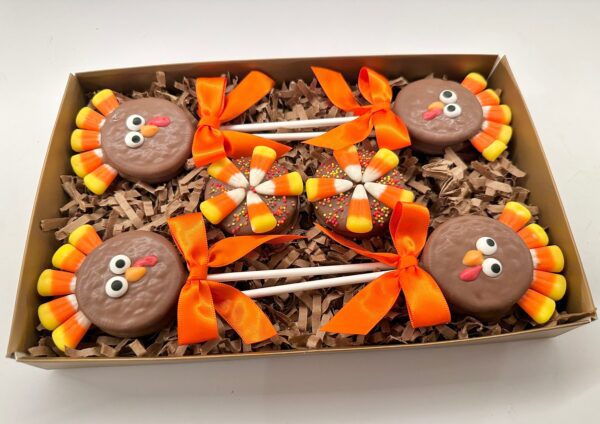Turkey Chocolate Covered Oreo Pops Gift Set For Thanksgiving/School Party Favors/Thanksgiving Dessert/Party Favors/Gift - Image 7