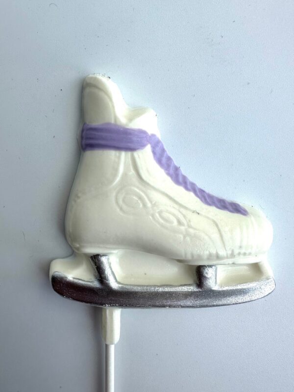 24-White Chocolate Ice Skate Lollipops For Birthday Party/Ice Skating Party/Skating - Image 5