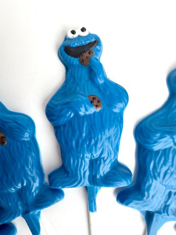 24-Chocolate Blue Monster Lollipop Favors - Image 3