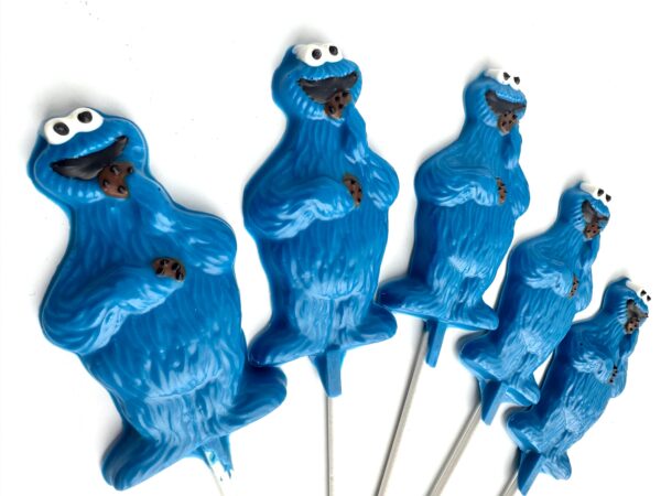 24-Chocolate Blue Monster Lollipop Favors