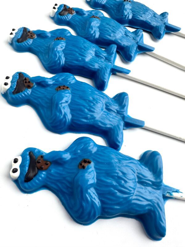 24-Chocolate Blue Monster Lollipop Favors - Image 4