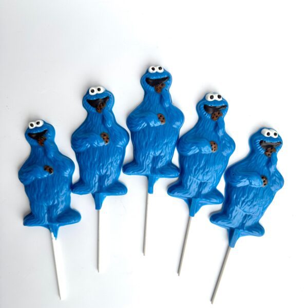24-Chocolate Blue Monster Lollipop Favors - Image 5