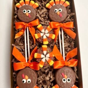 Turkey Chocolate Covered Oreo Pops Gift Set For Thanksgiving/School Party Favors/Thanksgiving Dessert/Party Favors/Gift