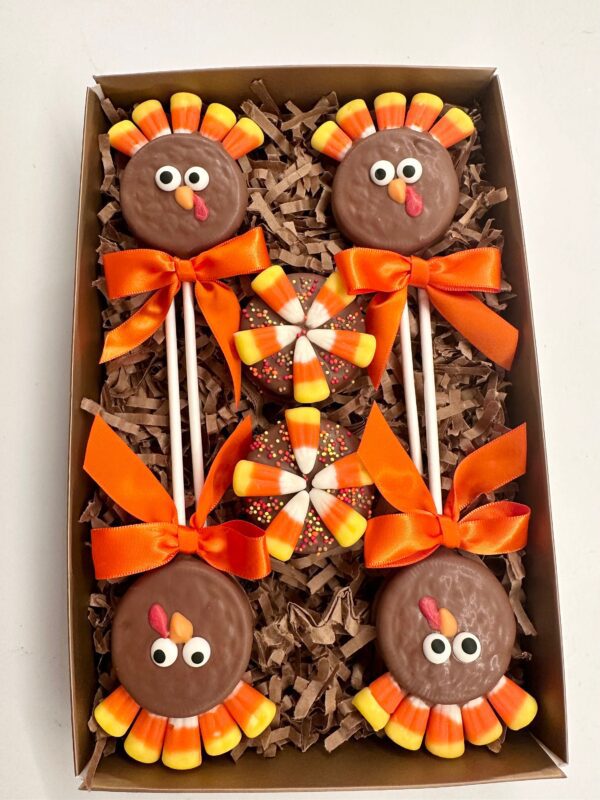 Turkey Chocolate Covered Oreo Pops Gift Set For Thanksgiving/School Party Favors/Thanksgiving Dessert/Party Favors/Gift