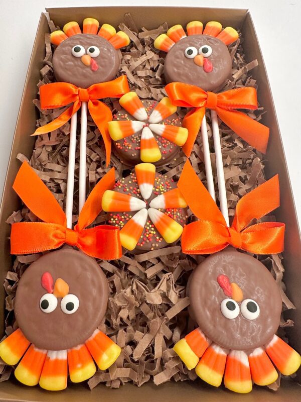 Turkey Chocolate Covered Oreo Pops Gift Set For Thanksgiving/School Party Favors/Thanksgiving Dessert/Party Favors/Gift - Image 2