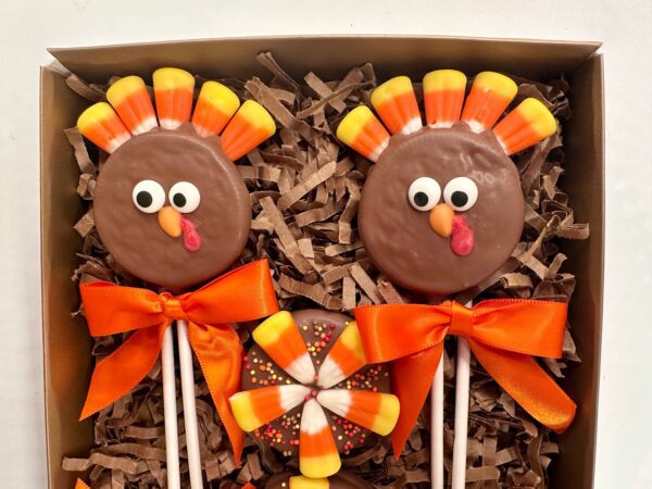 Turkey Chocolate Covered Oreo Pops Gift Set For Thanksgiving/School Party Favors/Thanksgiving Dessert/Party Favors/Gift - Image 3