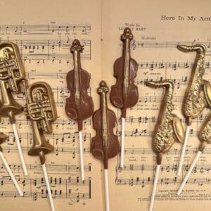 24-Milk Chocolate Musical Instruments/For Birthday Party/Party Favors/Concerts/Musical Performances