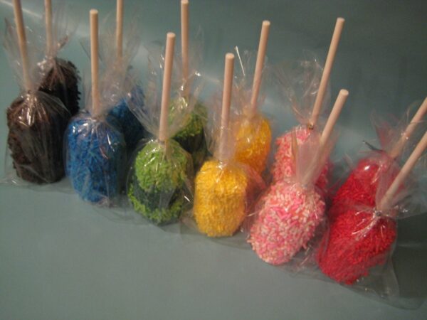 12- Rainbow Chocolate Covered Double Marshmallow Pops For Party Favors/Birthday Party - Image 3