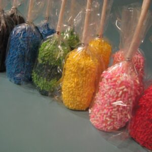 12- Rainbow Chocolate Covered Double Marshmallow Pops For Party Favors/Birthday Party