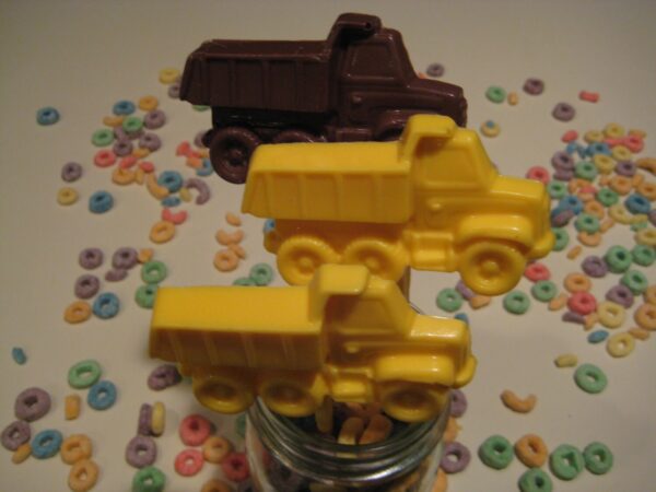 12-Chocolate Dump Truck Lollipops For Birthday Party/Party Favors/Dump Truck Theme - Image 5