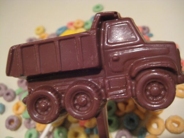 12-Chocolate Dump Truck Lollipops For Birthday Party/Party Favors/Dump Truck Theme