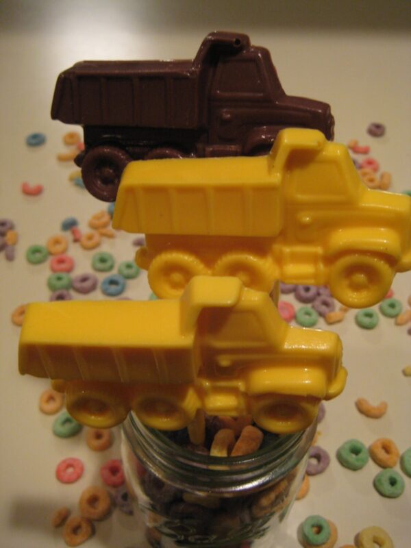 12-Chocolate Dump Truck Lollipops For Birthday Party/Party Favors/Dump Truck Theme - Image 4