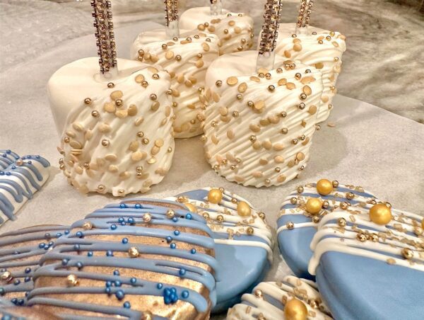 Gourmet Denim and Gold Themed Chocolate Treat Party Package For Wedding Favors/Birthday Party Favors/Party Favors/Baby Shower Favors - Image 3