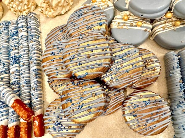 Gourmet Denim and Gold Themed Chocolate Treat Party Package For Wedding Favors/Birthday Party Favors/Party Favors/Baby Shower Favors - Image 4