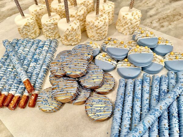 Gourmet Denim and Gold Themed Chocolate Treat Party Package For Wedding Favors/Birthday Party Favors/Party Favors/Baby Shower Favors - Image 5