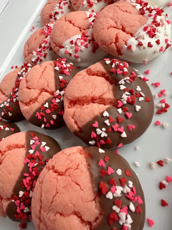 1 Dozen Chocolate Dipped Strawberry Cookies For Valentine Party Favors/Valentine Gift/Party Favors - Image 7