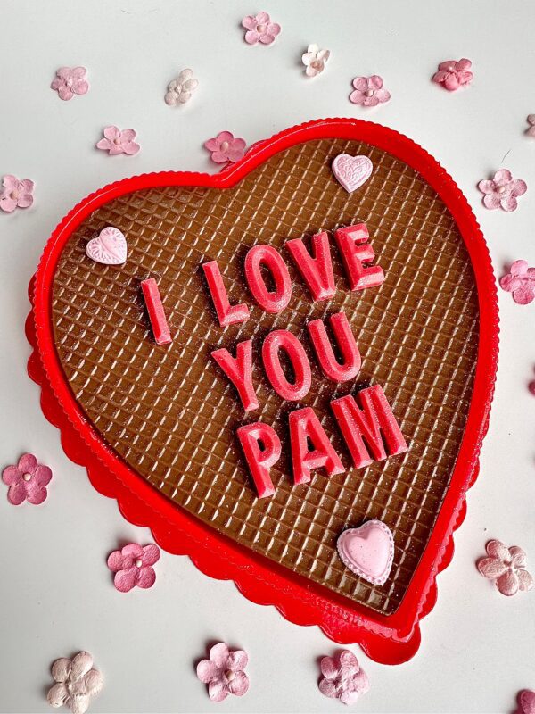 Large Personalized Chocolate Heart For Valentines Gift/For Sweetheart Gift/Anniversary Gift - Image 2