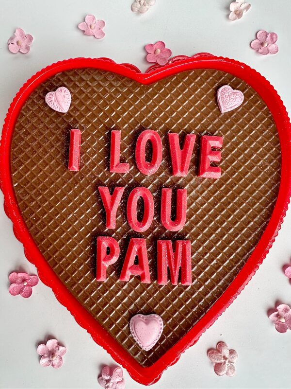 Large Personalized Chocolate Heart For Valentines Gift/For Sweetheart Gift/Anniversary Gift - Image 3