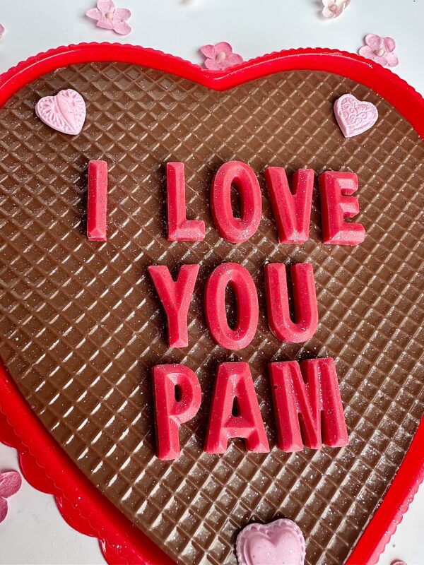 Large Personalized Chocolate Heart For Valentines Gift/For Sweetheart Gift/Anniversary Gift - Image 4