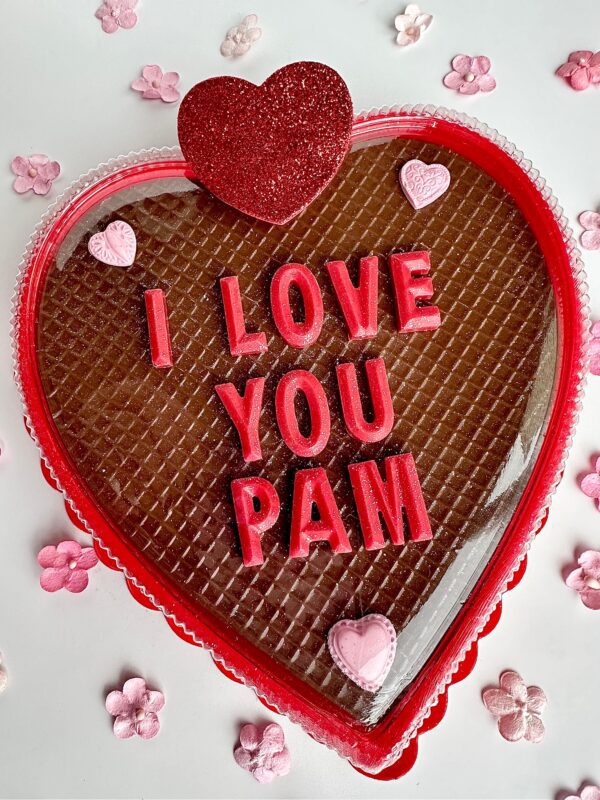 Large Personalized Chocolate Heart For Valentines Gift/For Sweetheart Gift/Anniversary Gift - Image 5